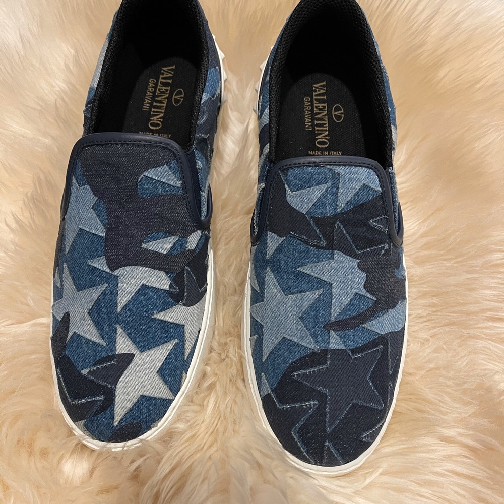 Valentino women denim slip on sneakers - Picture 6 of 6